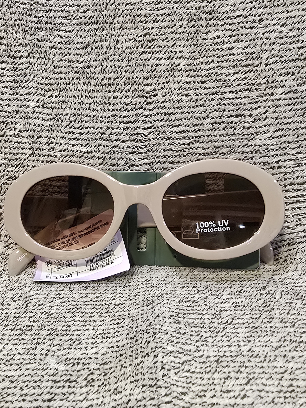 wild fable Beige Oval Sunglasses with Brown Lenses